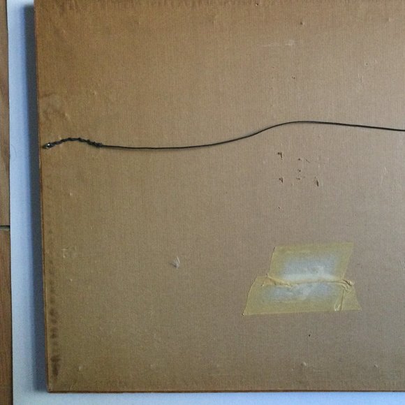 Beautiful embroidery needlework yarn art picture house tree blossom wood framed - Picture 7 of 7